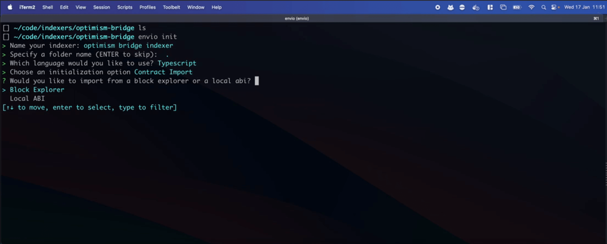Selecting TypeScript